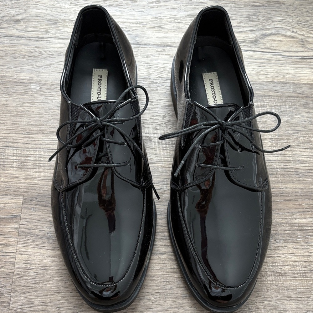 PRONTO-UOMO Men’s Black Tuxedo Shoe Size 10.5